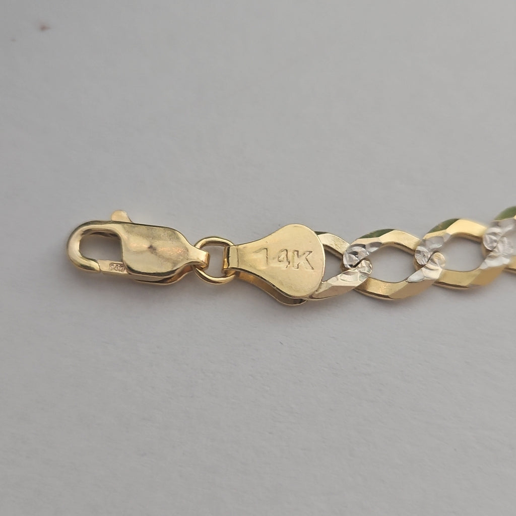 PULSERA BARBADO DIAMANTADO 9.7GR 21 CM (NUEVO)