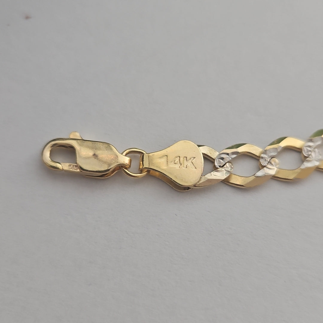 PULSERA BARBADO DIAMANTADO 9.7GR 21 CM (NUEVO)