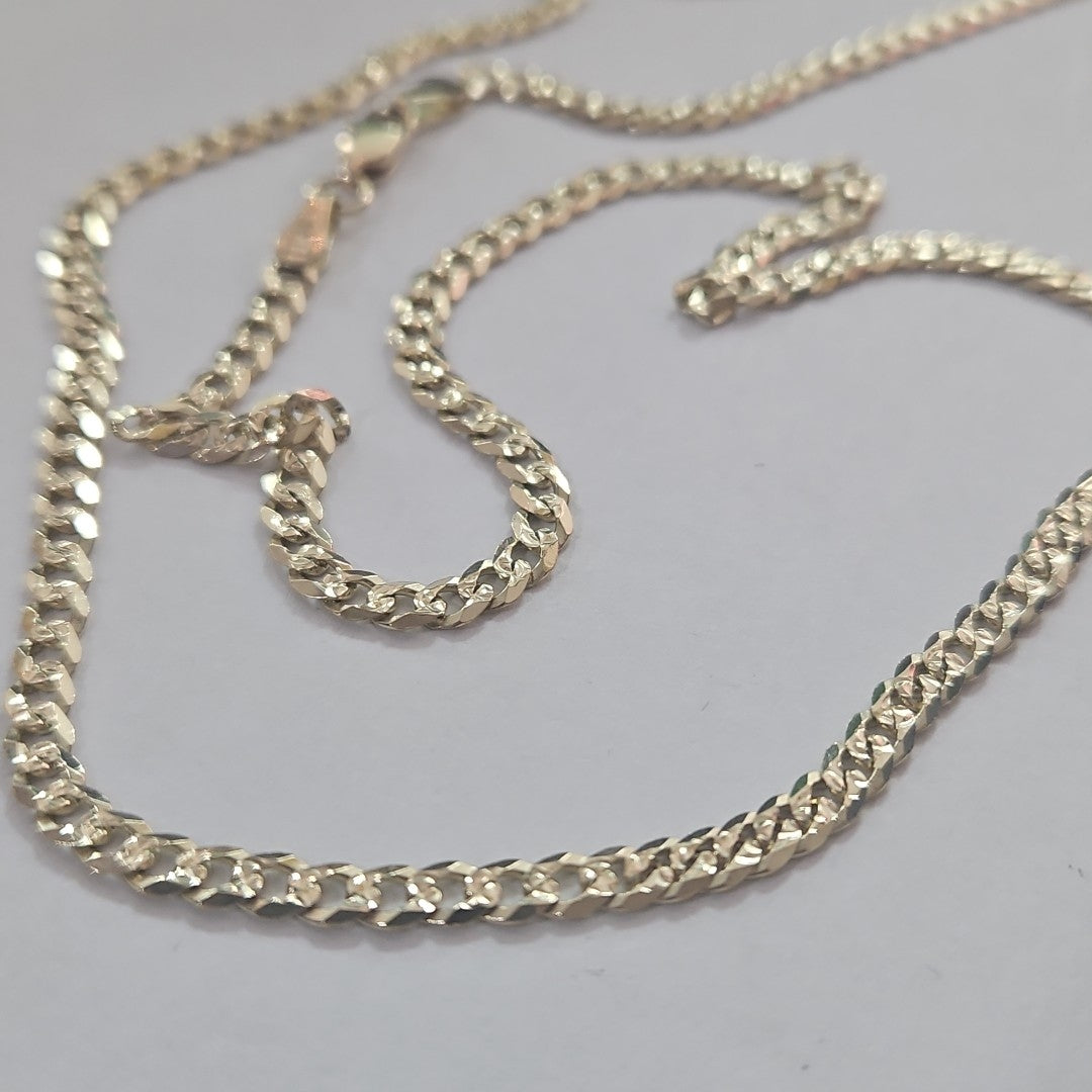 CADENA BARBADA DIAMANTADA 12.01GR 60 CM CM (NUEVO)