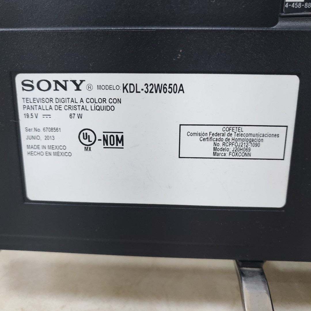 PANTALLA SONY KDL-32W650A (2014) 32" LED FULL HD (SEMINUEVO)