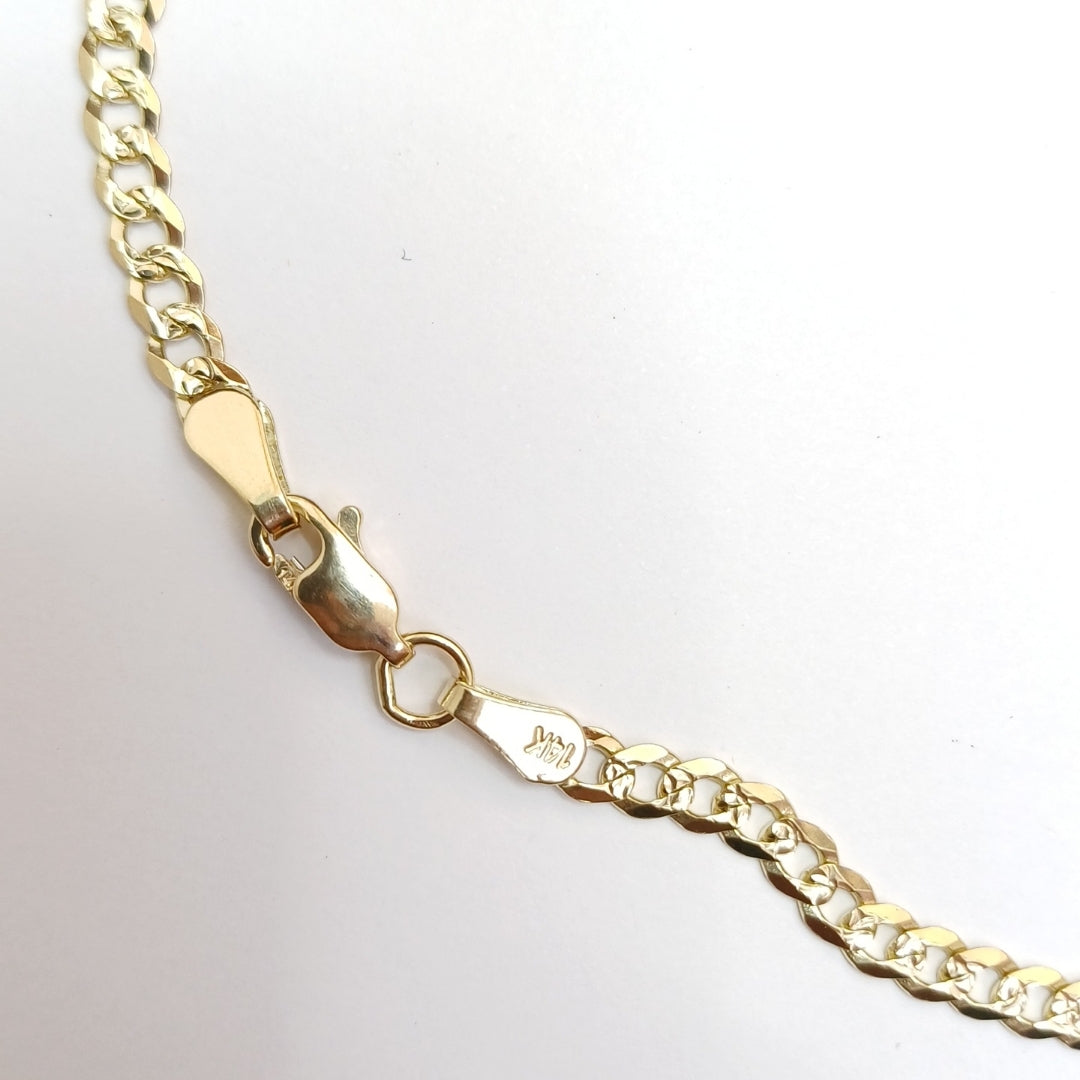 CADENA BARBADA DIAMANTADA 12.01GR 60 CM CM (NUEVO)