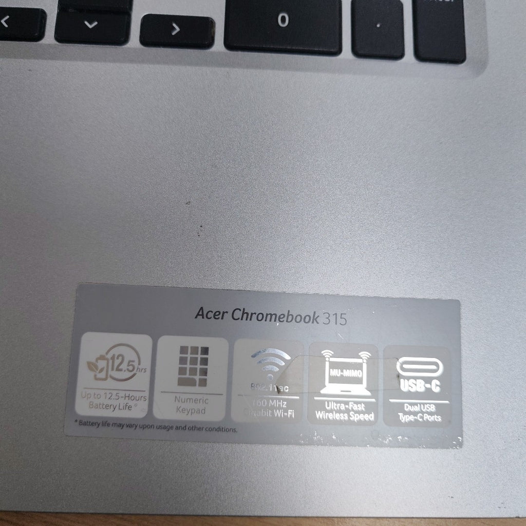 LAPTOP ACER CHROMEBOOK 315 CB315-3H-C0VT (2022) 128 GB SSD 4 GB RAM (SEMINUEVO)