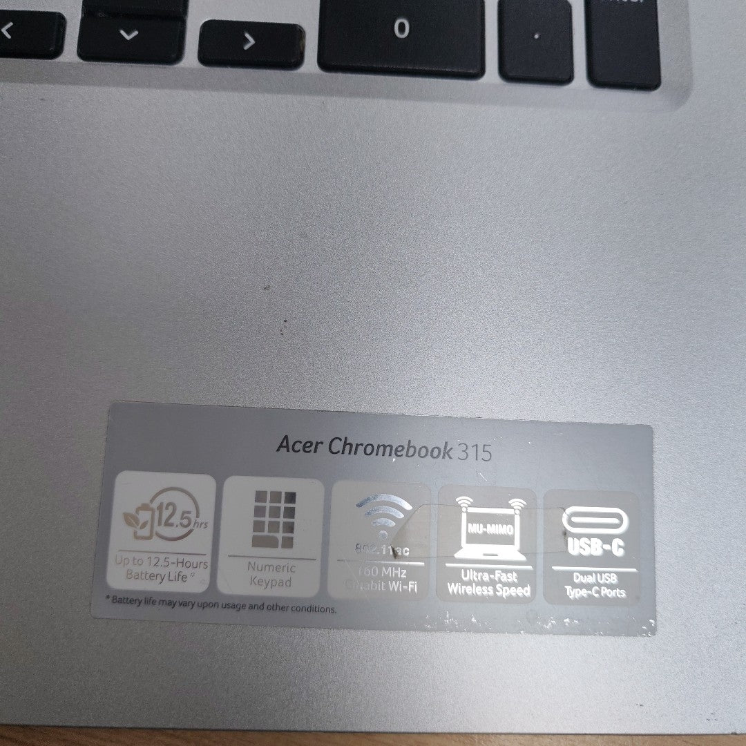 LAPTOP ACER CHROMEBOOK 315 CB315-3H-C0VT (2022) 128 GB SSD 4 GB RAM (SEMINUEVO)