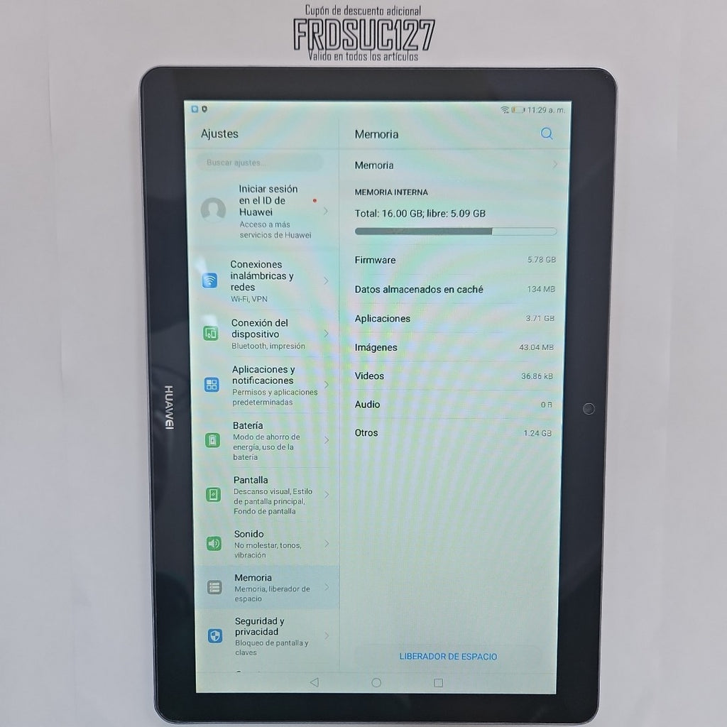 TABLETA HUAWEI MEDIAPAD T3 10 AGS-W09 32 GB 3 GB RAM (SEMINUEVO)