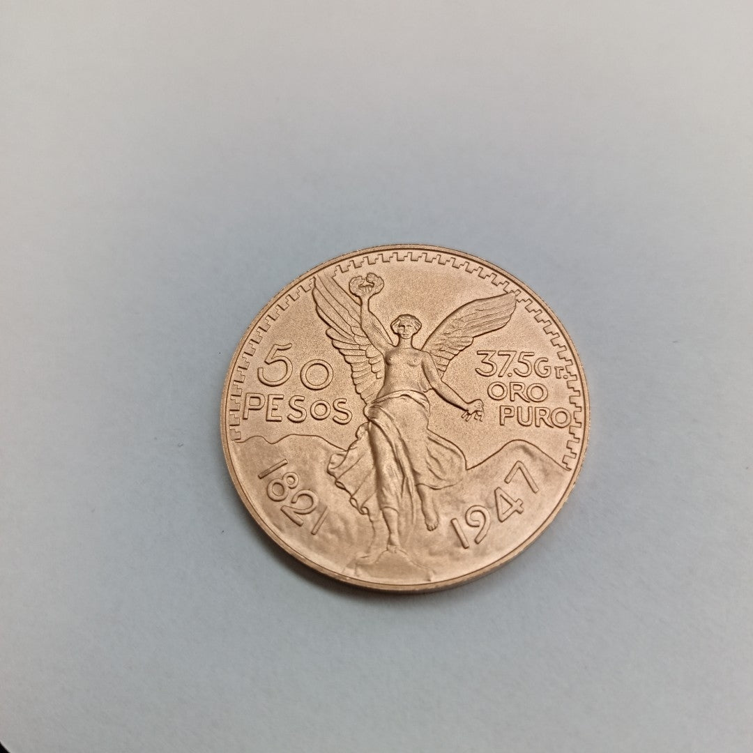 K1 41.6 GRMS 21 K IDENTIFICACIÓN MONEDA NOMINATIVA. MONEDAS PESOS 50 PES (SEMINUEVO)