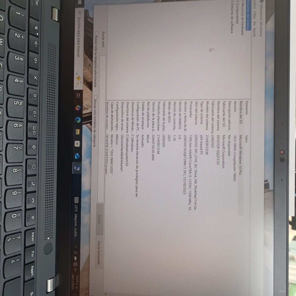 LAPTOP LENOVO THINKPAD T14 GEN 4 (2023) 512 GB SSD 16 GB RAM (SEMINUEVO)