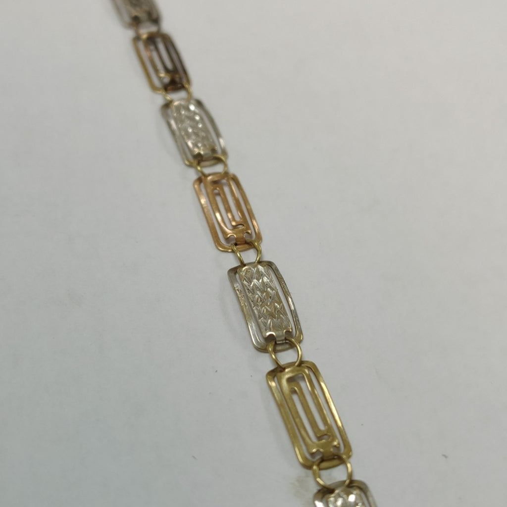 PULSERA ORO COMBINADO 14 K 3,20 GRMS (SEMINUEVO)