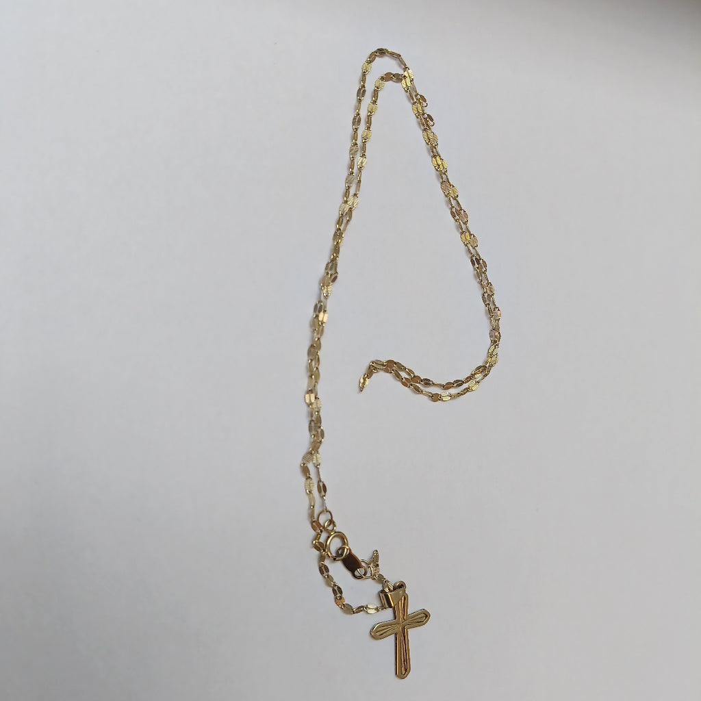 CADENA, CRUCIFIJO. ORO. 10 K 1.6 GRMS (SEMINUEVO)