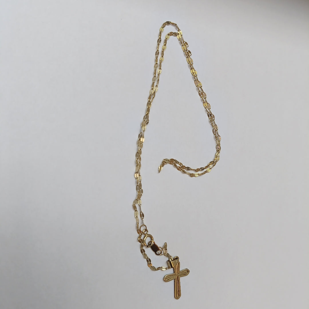 CADENA, CRUCIFIJO. ORO. 10 K 1.6 GRMS (SEMINUEVO)
