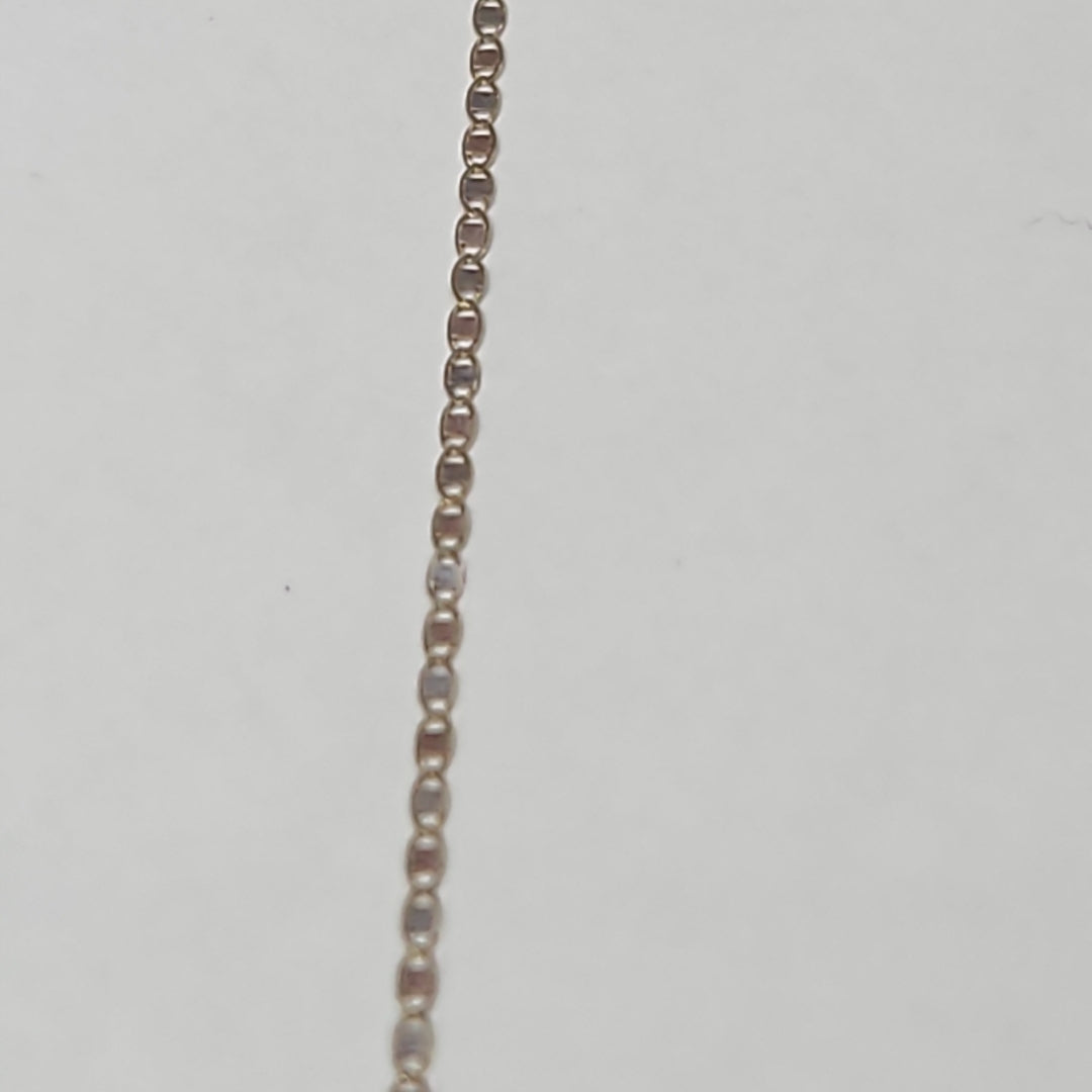 CADENA, MEDALLA RELIGIOSA. ORO COMBINADO. 10 K 1.5 GRMS (SEMINUEVO)