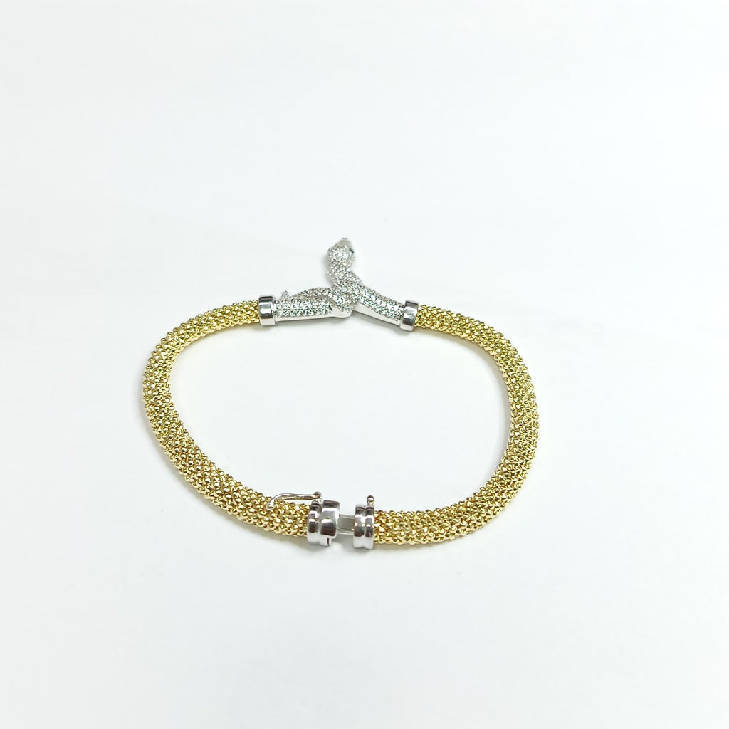 PULSERA. ORO, ORO COMBINADO. 14 K 11.8 GRMS (SEMINUEVO)