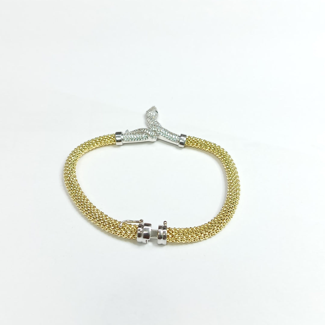 PULSERA. ORO, ORO COMBINADO. 14 K 11.8 GRMS (SEMINUEVO)
