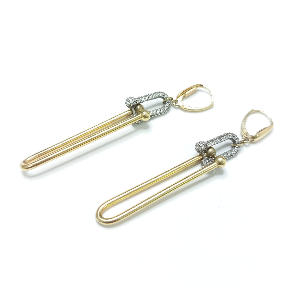 ARETES PAR. ORO. 14 K 8.3 GRMS (SEMINUEVO)