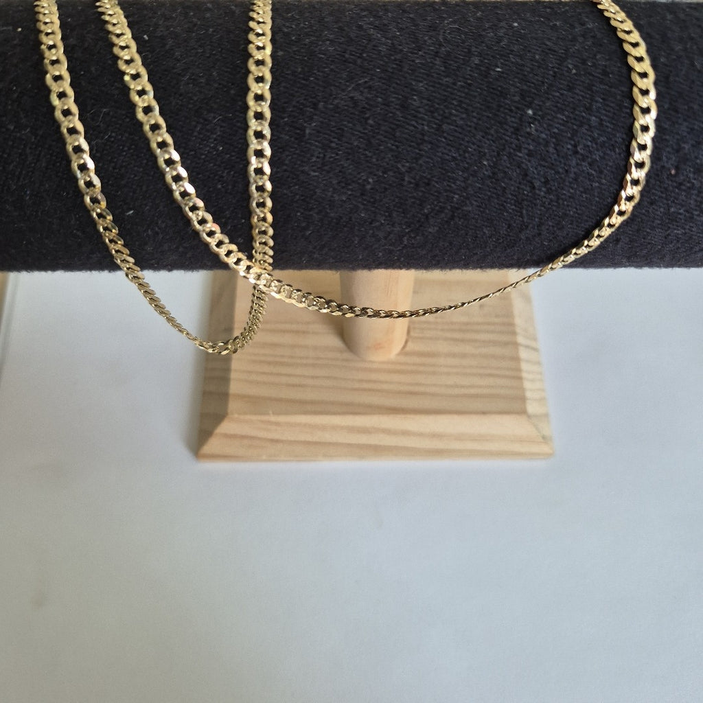 CADENA BARBADA DIAMANTADA 11.31GR 55 CM CM (NUEVO)