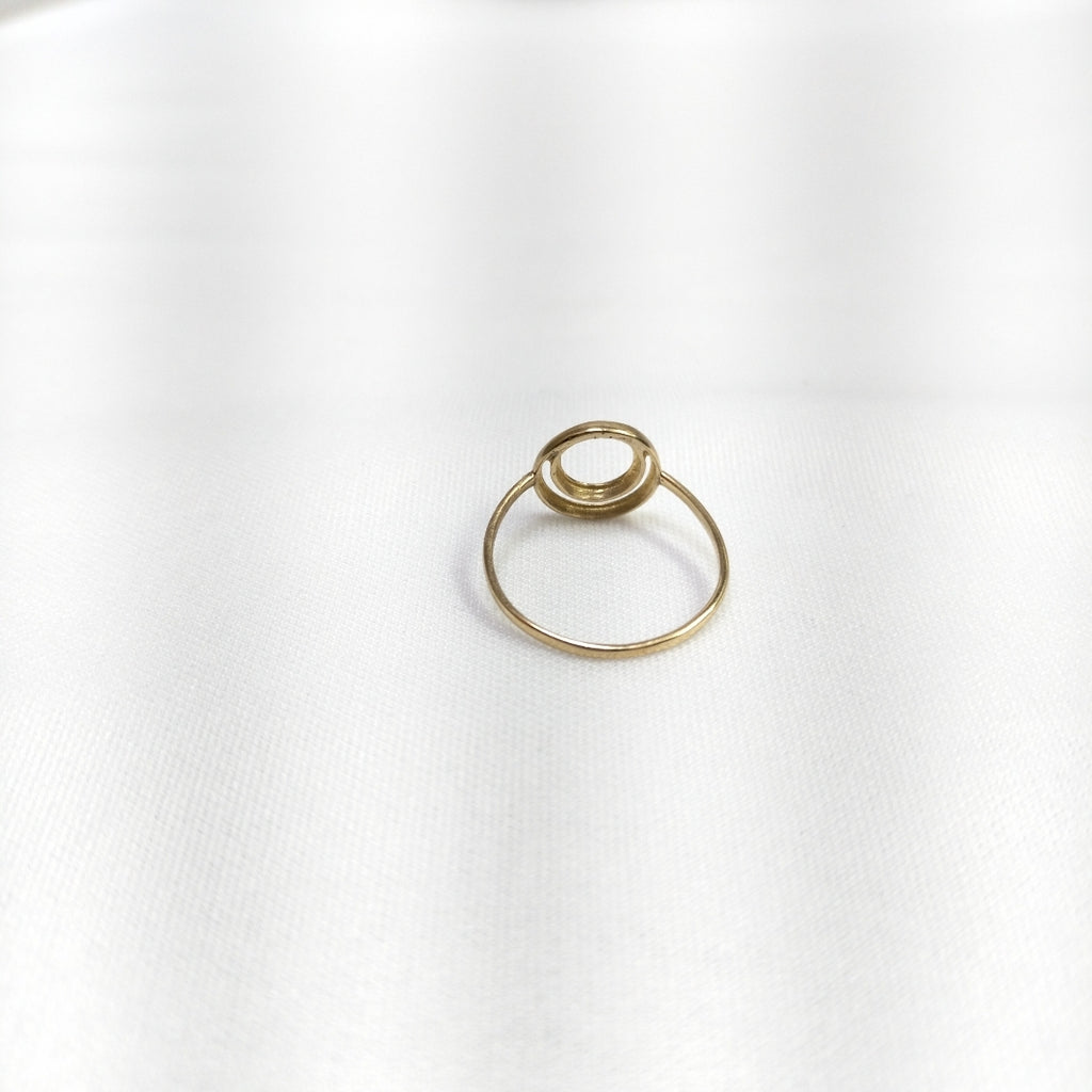 10346AND00070A3918 FRD19 ANILLO DOBLE CIRCULO ORO 10K 1GRS (NUEVO)