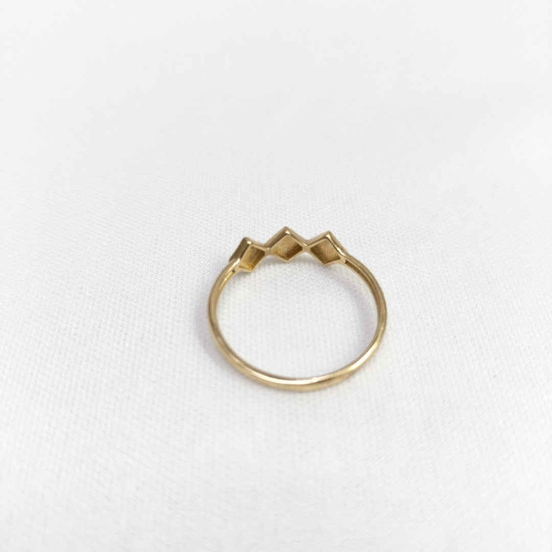 10326AND49070B490 FRD3 ANILLO ROMBOS TRES OROS ORO 14K 1.1GRS (NUEVO)