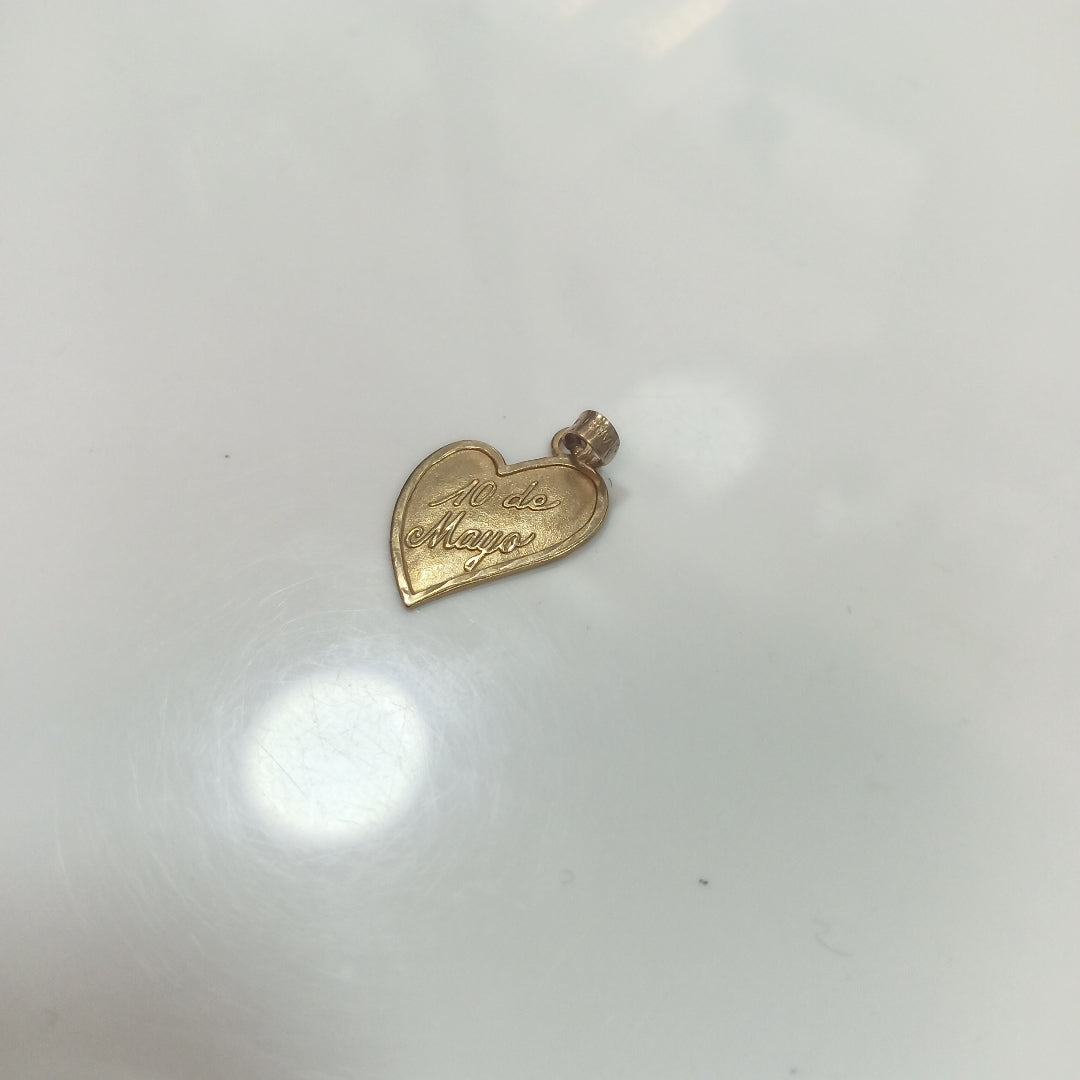 K1 1,20 GRMS 10 K ESPECIFICACIONES COMPLEMENTARIAS DIJE DE CORAZÓN MOTIVO 10 DE (SEMINUEVO)