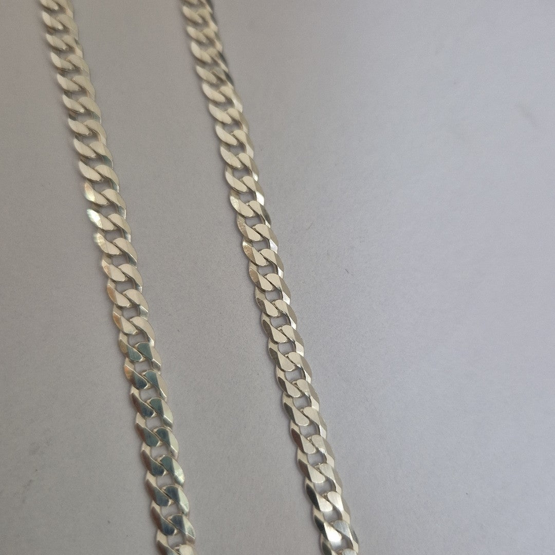 CADENA BARBADA PLATA .925 12.6G (NUEVO)