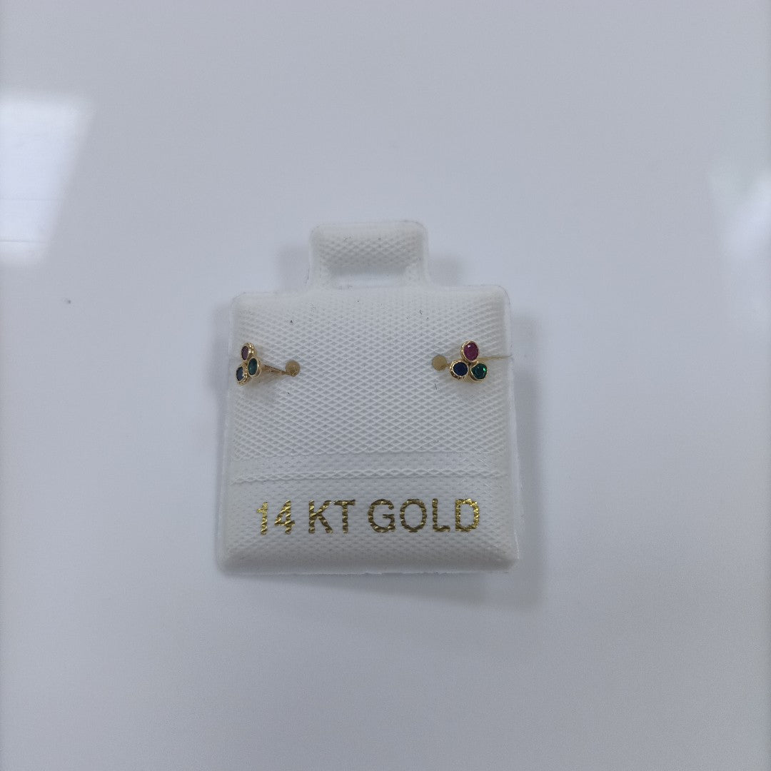 BROQUELES ORO 14K 1 (NUEVO)