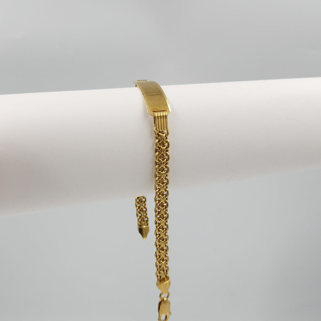 K1 12,20 GRMS 18 K ESPECIFICACIONES COMPLEMENTARIAS ESCLAVA ORO 18K GASTADA MAL (SEMINUEVO)