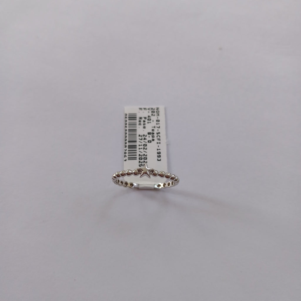 10003AND66675B666 FRD3 ANILLO DE BOLITAS CON ESTRELLA EN MEDIO O/B ORO 14K 1.2GRS (NUEVO)