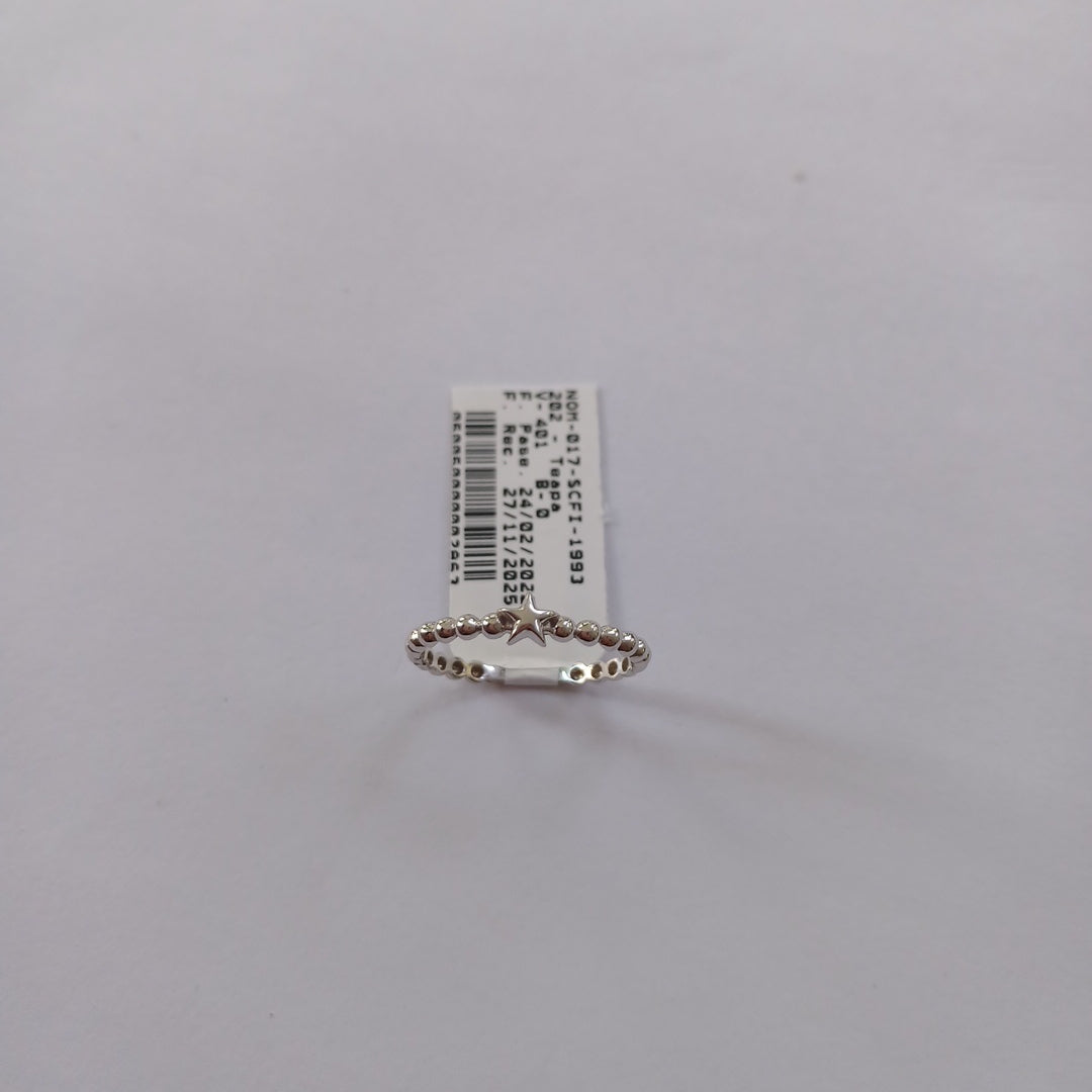10003AND66675B666 FRD3 ANILLO DE BOLITAS CON ESTRELLA EN MEDIO O/B ORO 14K 1.2GRS (NUEVO)