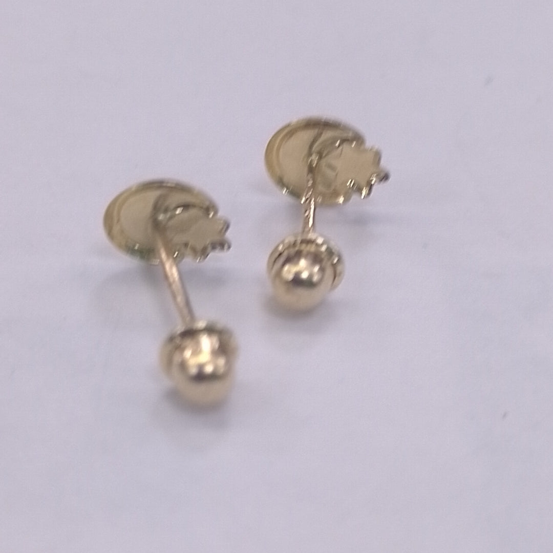 BROQUELES ORO 14K 1 (NUEVO)