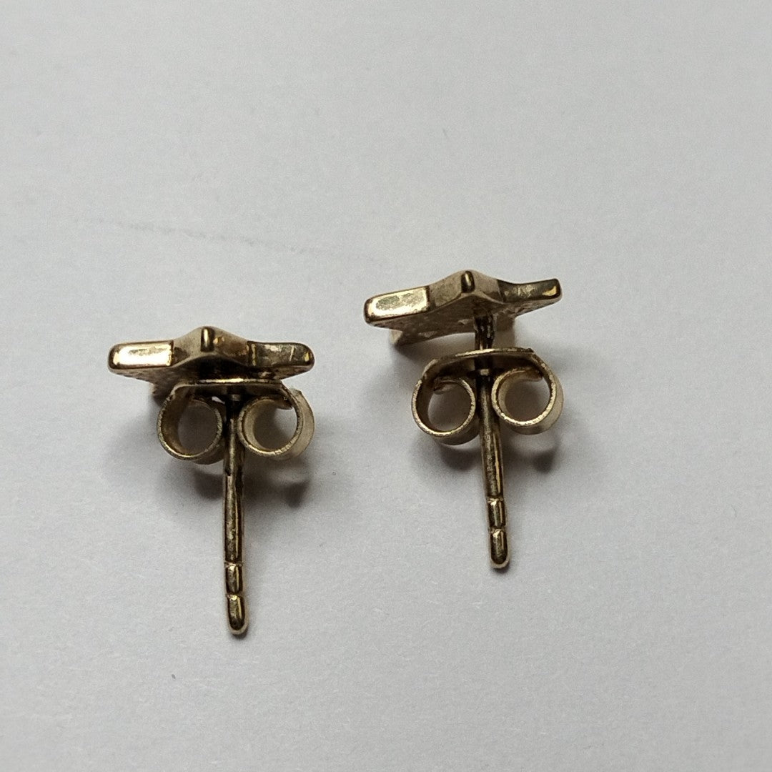 10340BRO28400B284 FRD3 BROQUEL DE ESTRELLA CON LA MITAD DE CIRCONIAS ORO 14K 1.1GRS (NUEVO)