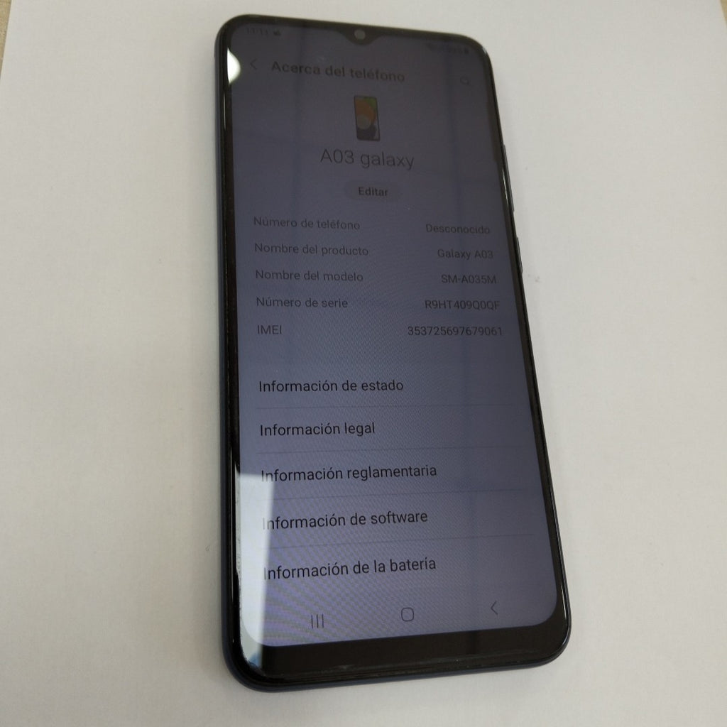 CELULAR SAMSUNG GALAXY A03 SM-A035M 128 GB 4 GB RAM (SEMINUEVO)