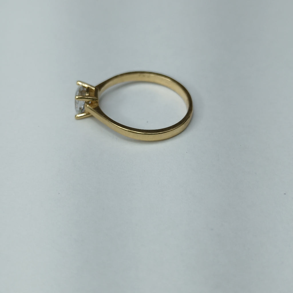 10431ANC21065B210 FRD3 SOLITARIO CON CIRCONIA CUADRADA 4 UÑAS O/A ORO 14K 2GRS (NUEVO)