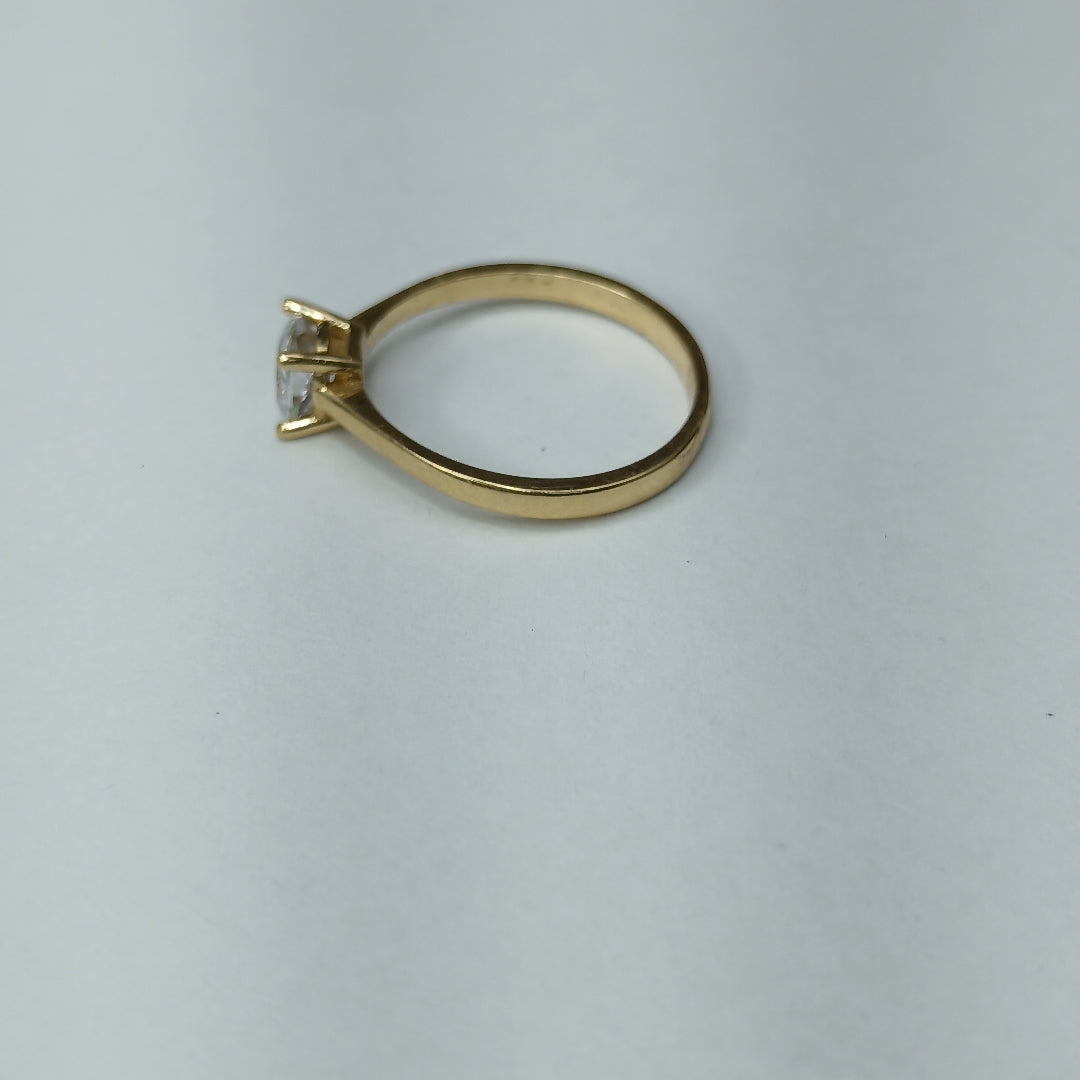 10431ANC21065B210 FRD3 SOLITARIO CON CIRCONIA CUADRADA 4 UÑAS O/A ORO 14K 2GRS (NUEVO)