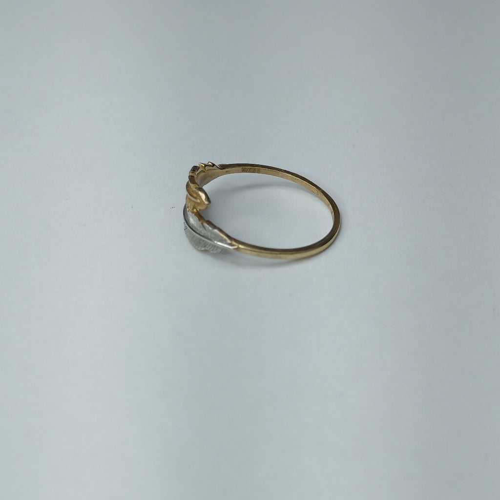 10221AND00080A4262 FRD23 ANILLO DE HOJAS 2 OROS ORO 10K 1.7GRS (NUEVO)