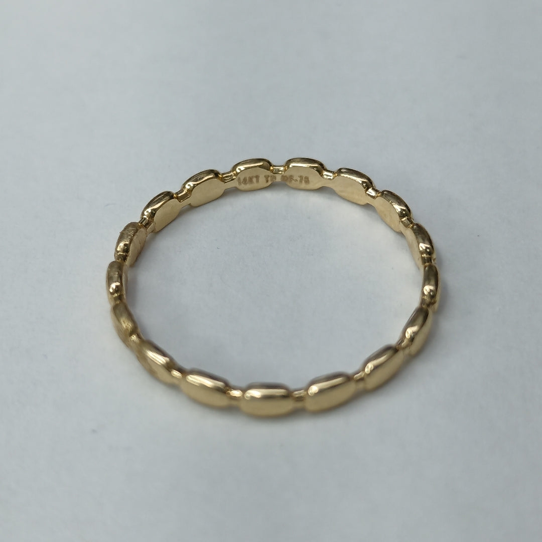 10248AND00070B4673 FRD23 ANILLO DE ÓVALOS PULIDOS ORO 14K 1.2GRS (NUEVO)