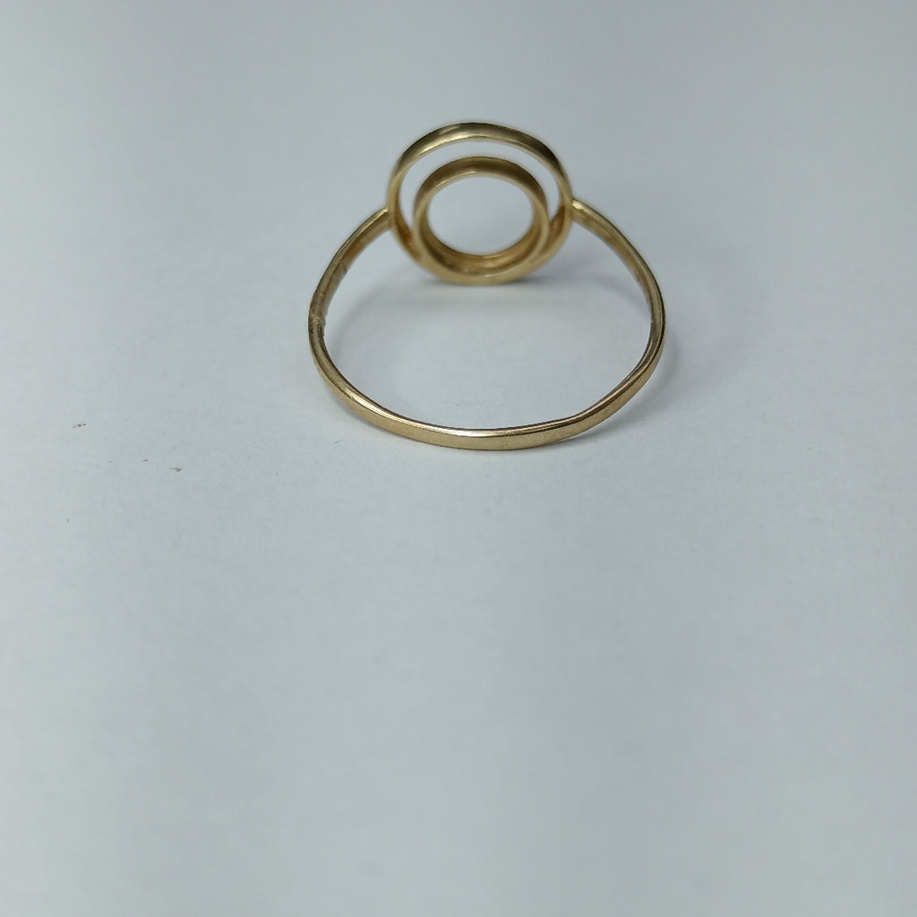 10283AND00070A3576 FRD19 ANILLO DOBLE CIRCULO ORO 10K 1GRS (NUEVO)