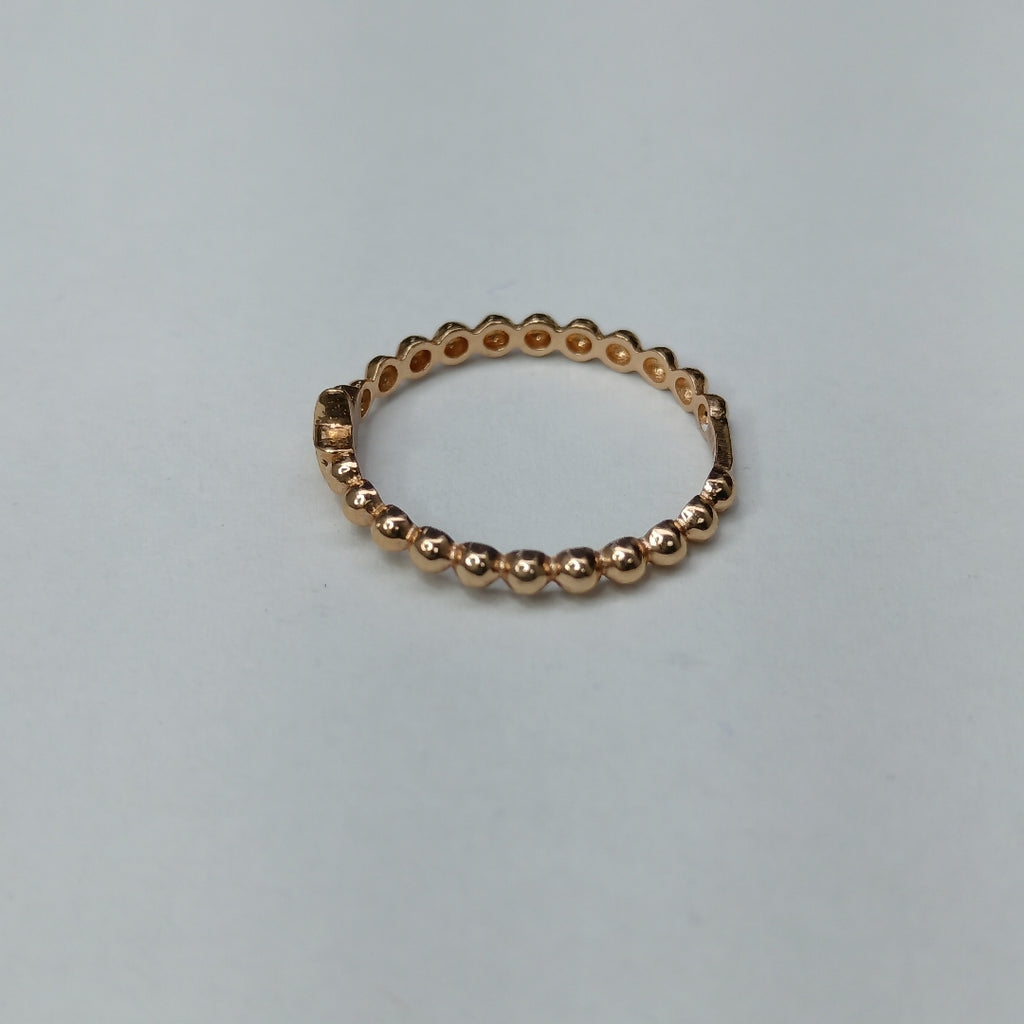 10326AND48360B483 FRD3 ANILLO DE BOLITAS CON UNA ESTRELLA EN MEDIO O/R ORO 14K 1.1GRS (NUEVO)