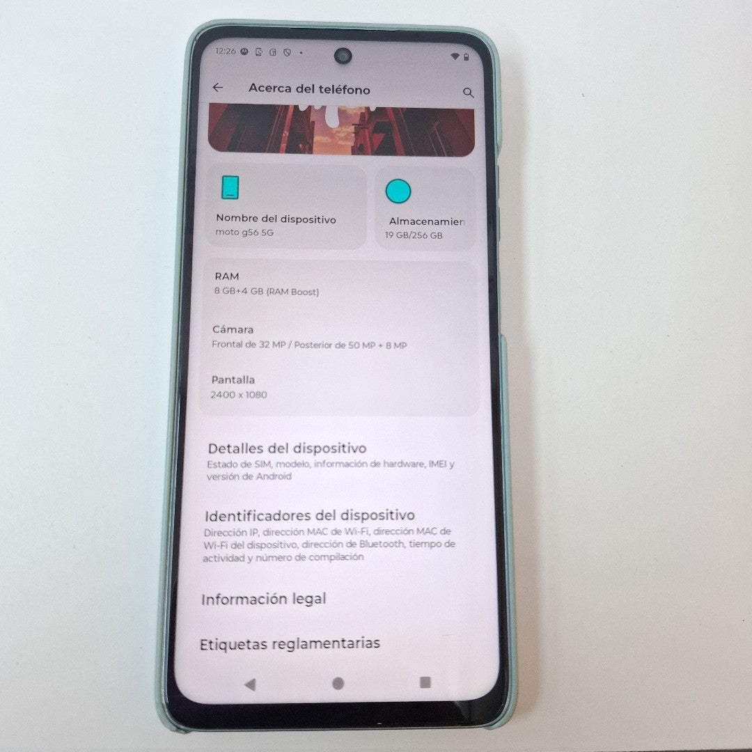 CELULAR MOTOROLA MOTO G56 5G XT2529-1(2025) 256 GB 8 GB RAM (SEMINUEVO)
