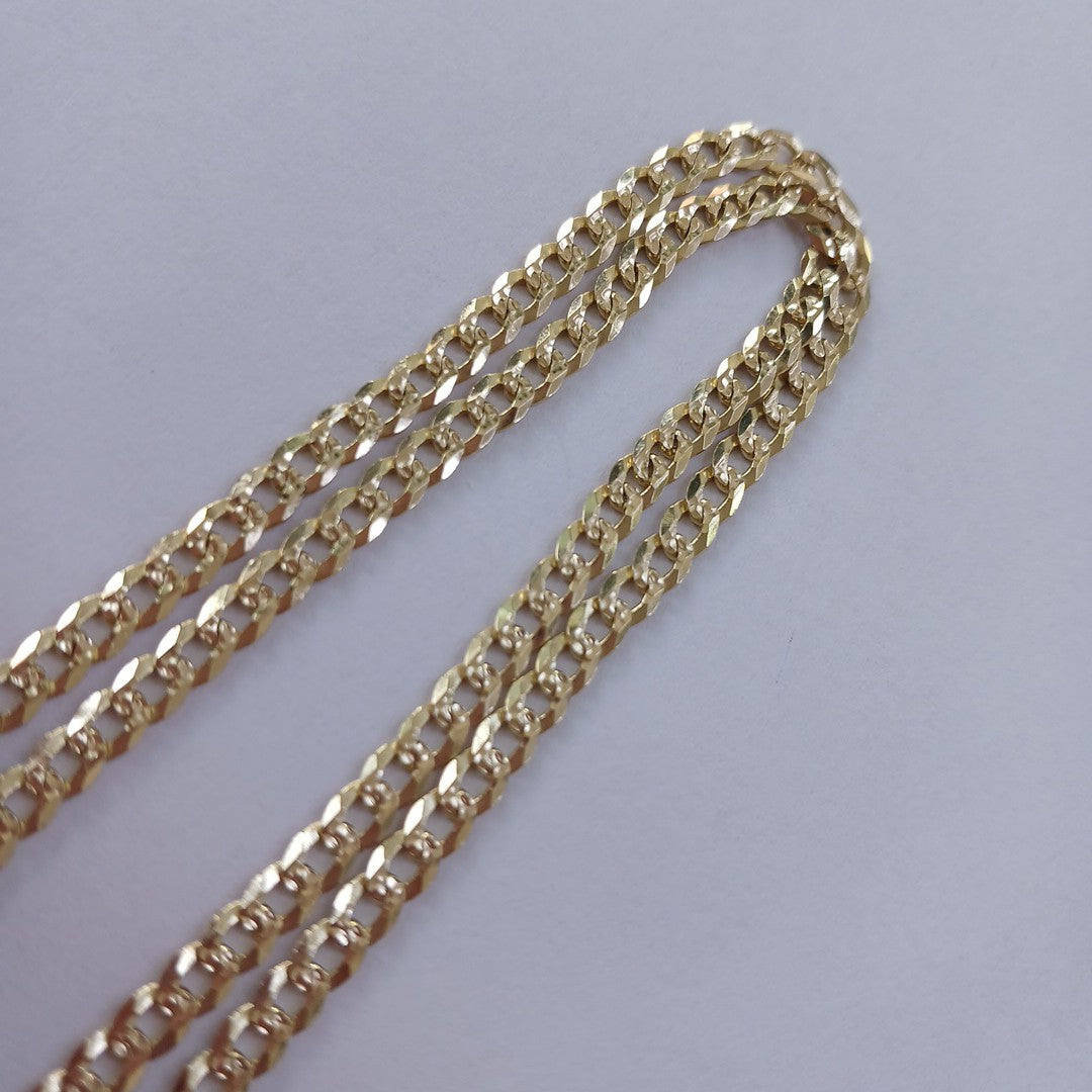 CADENA BARBADA DIAMANTADA 12.51GR 60 CM CM (NUEVO)