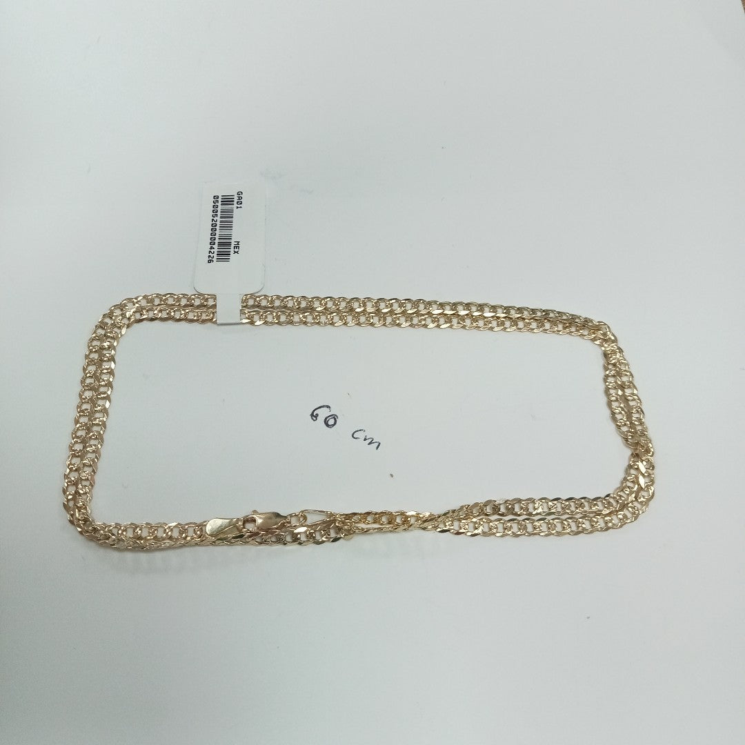 CADENA BARBADA DIAMANTADA 12.11GR 60 CM CM (NUEVO)