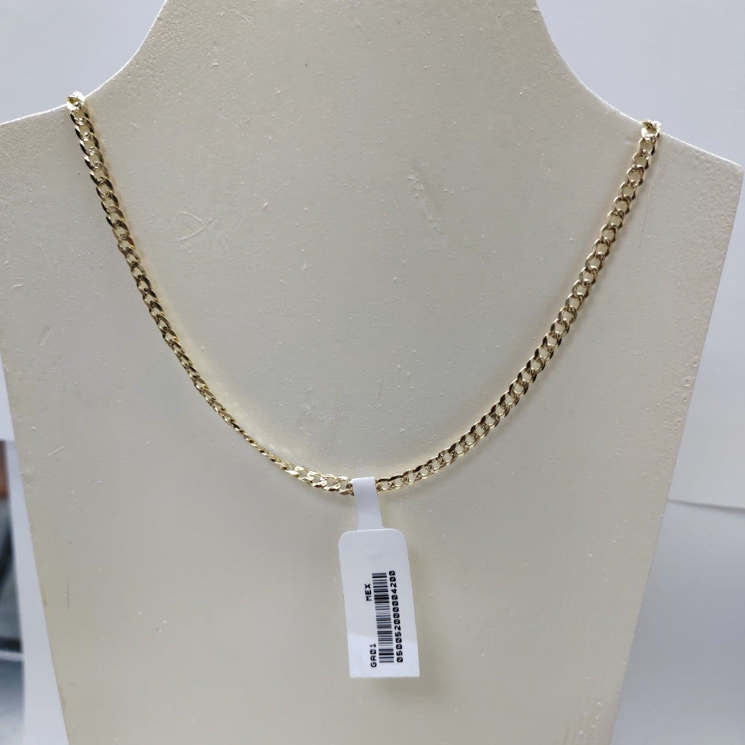 CADENA BARBADA DIAMANTADA 12.41GR 60 CM CM (NUEVO)