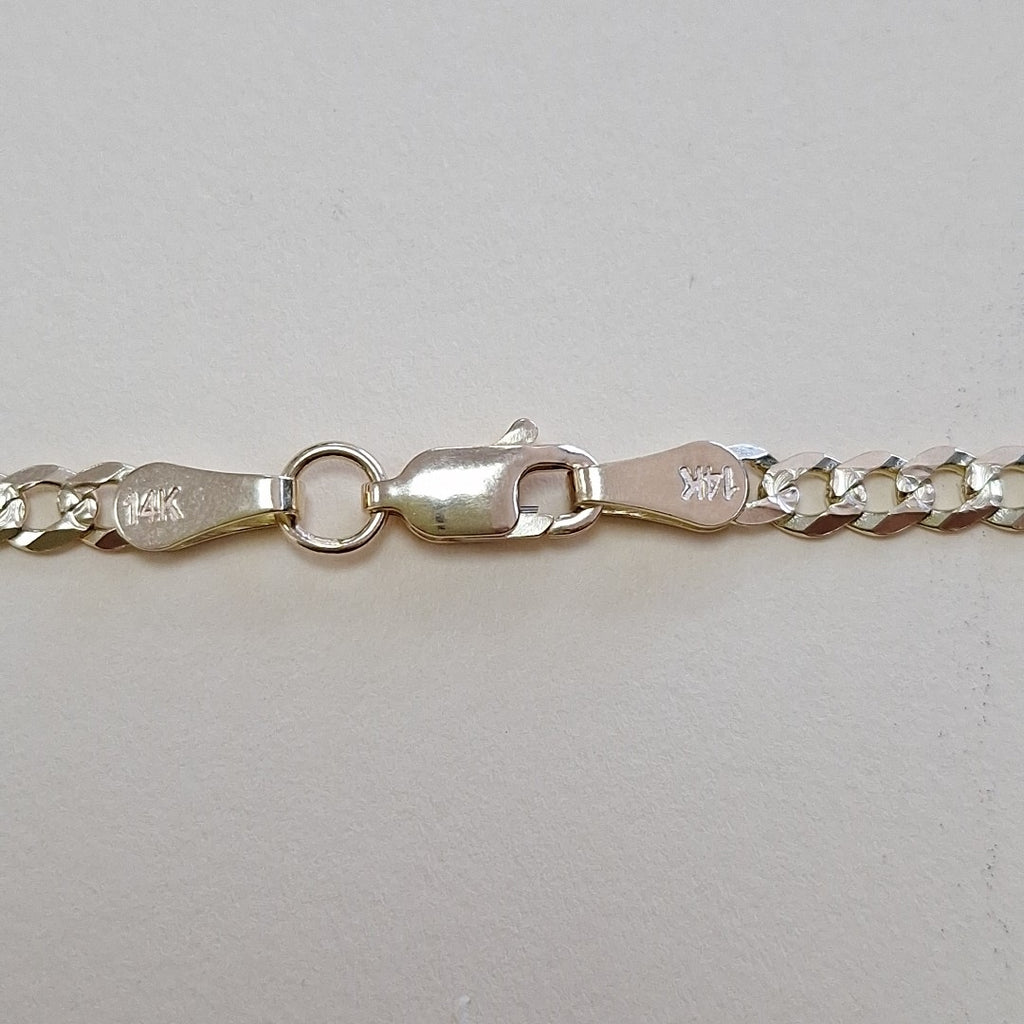 CADENA BARBADA DIAMANTADA 11.21GR 55 CM CM (NUEVO)