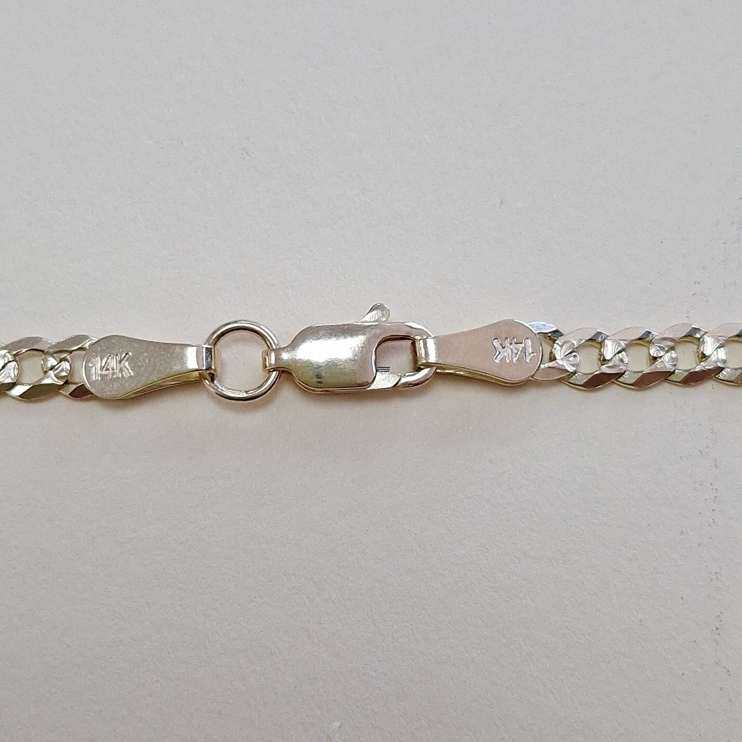 CADENA BARBADA DIAMANTADA 11.21GR 55 CM CM (NUEVO)