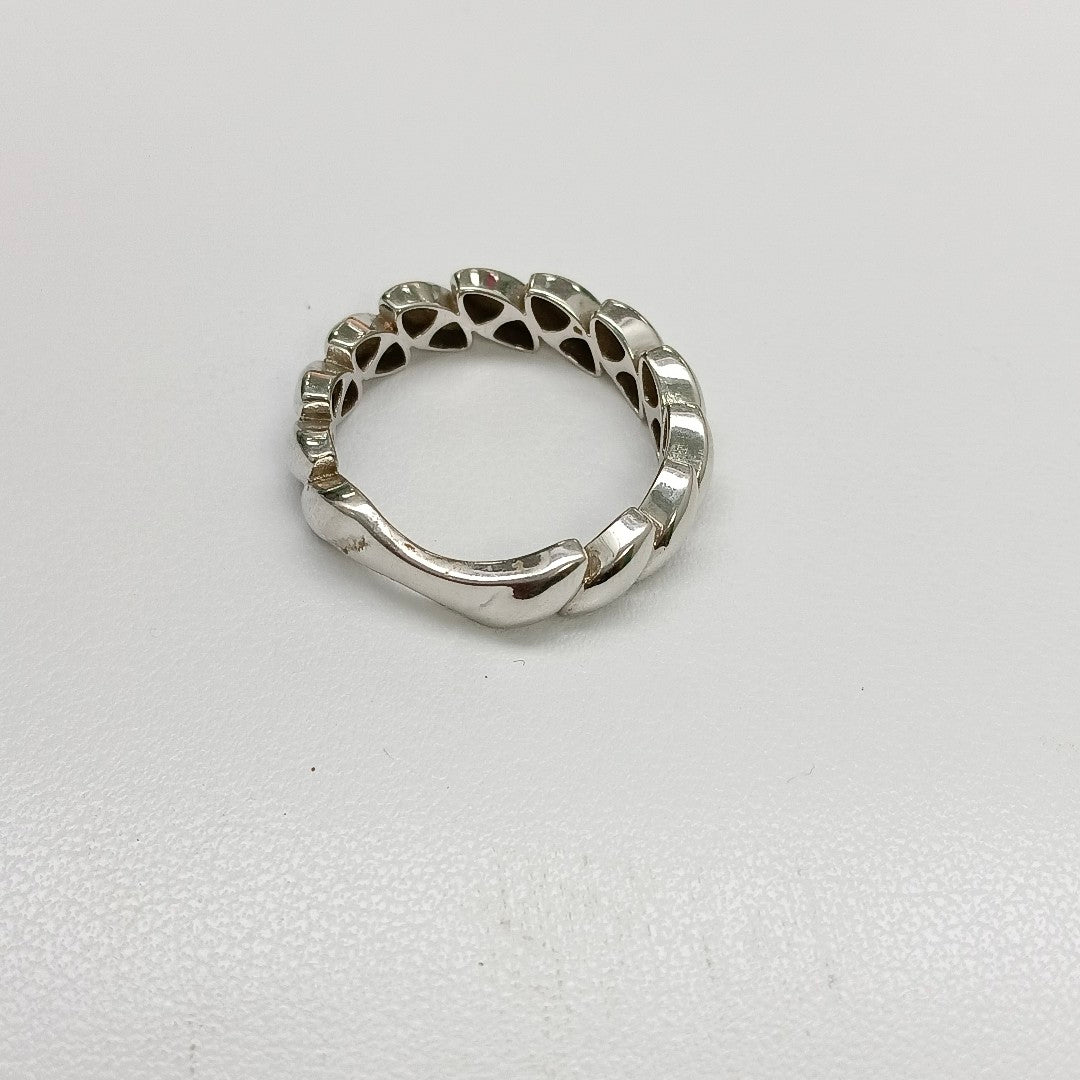 10002AND00070B1233 FRD5 ANILLO TRENZADO GRUESO O/B ORO 14K 3GRS (NUEVO)