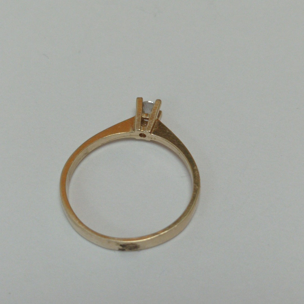 10024ANC00070B872 FRD6 SOLITARIO DELGADO CON CIRCONIA REDONDA CON BASE TIPAO A ORO 14K 2GRS (NUEVO)