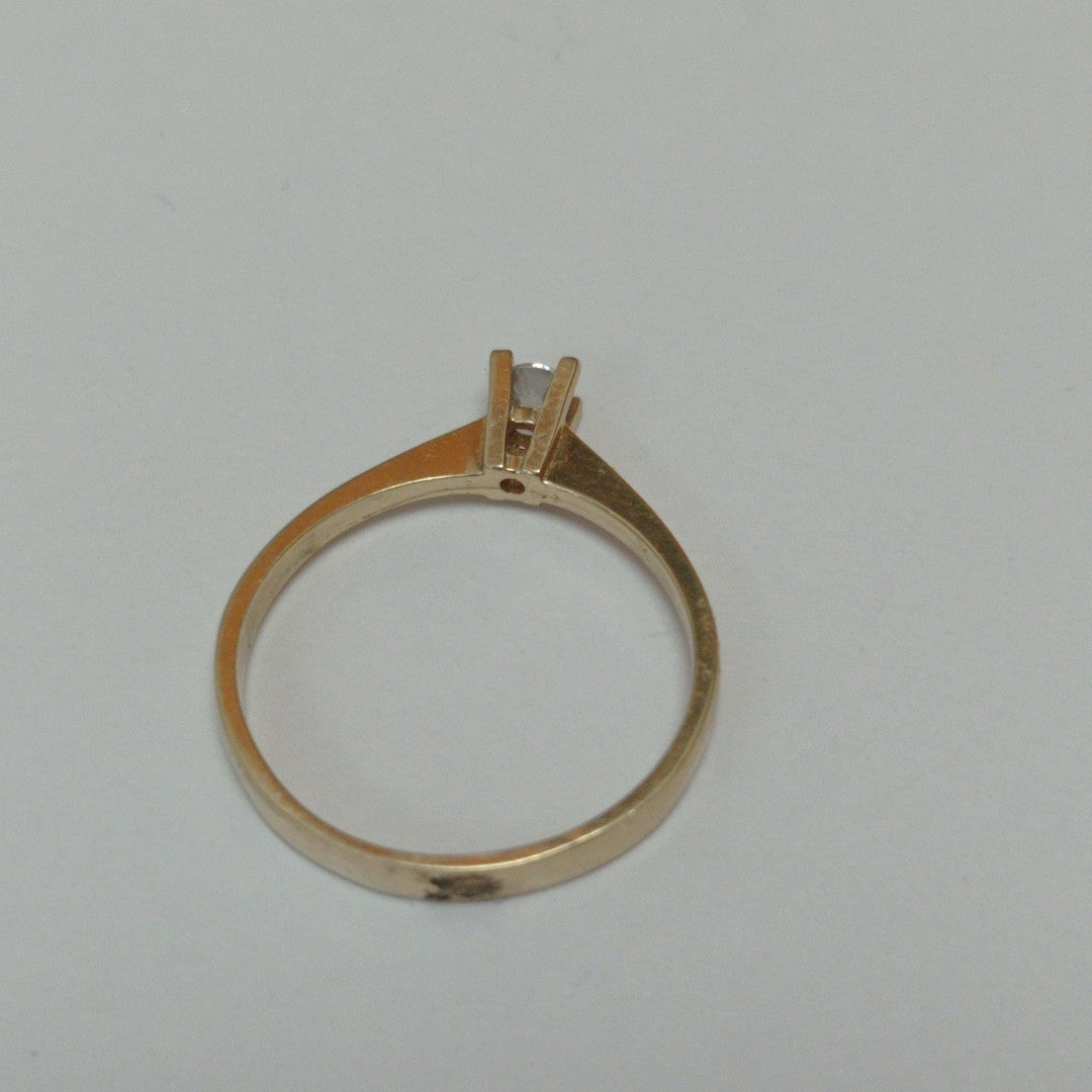 10024ANC00070B872 FRD6 SOLITARIO DELGADO CON CIRCONIA REDONDA CON BASE TIPAO A ORO 14K 2GRS (NUEVO)