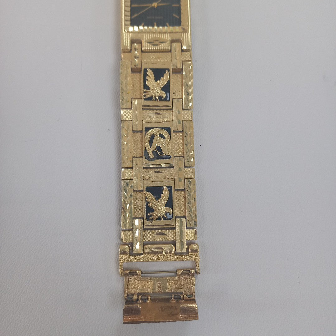 RELOJ CAJA ACERO PULSO ORO. ORO. 14 K 69.3 GRMS (SEMINUEVO)