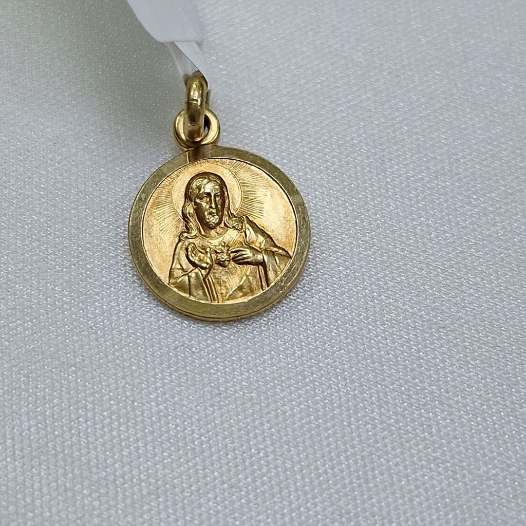 10283REL00000B942 FRD19 MEDALLA DE SAN BENITO MINI ORO 14K 1.6GRS (NUEVO)