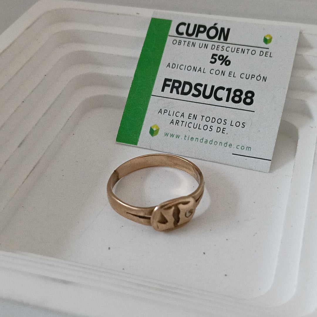 K1 3,10 GRMS 8 K ESPECIFICACIONES COMPLEMENTARIAS ANILLO VENDIBLE CON INICIALES (SEMINUEVO)