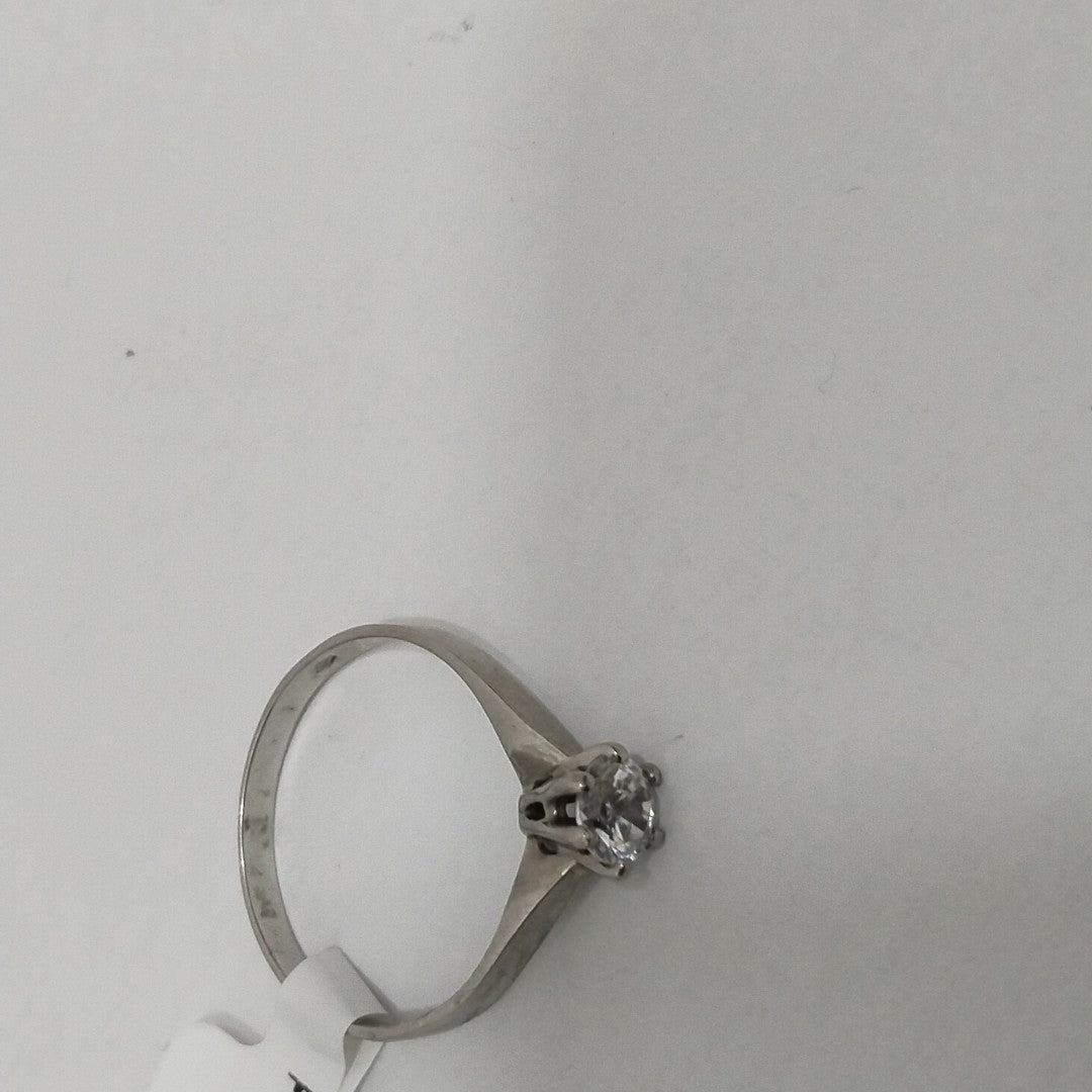 10298ANC00080B801 FRD6 SOLITARIO CON CIRCONIA REDONDA 6 UÑAS O/B ORO 14K 2GRS (NUEVO)