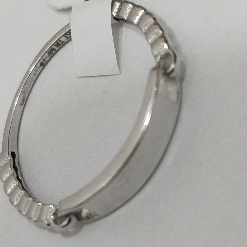 10158AND00060B2403 FRD11 ANILLO ORO BLANCO CON UNA PLACA EN MEDIO LISA ORO 14K 1.1GRS (NUEVO)