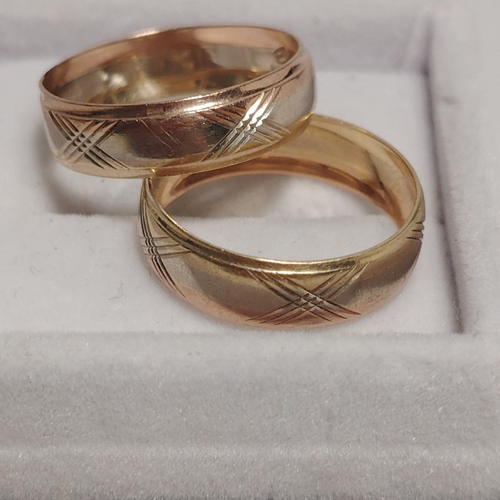 ARGOLLA. ORO COMBINADO. 8 K 3.8 GRMS (SEMINUEVO)